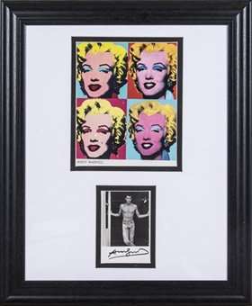 Andy Warhol Signed and Framed Photo Collage with Marilyn Monroe Pop Art Image (JSA)
